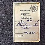 Ersatz Reise-Pass Deutsches Reich 1918